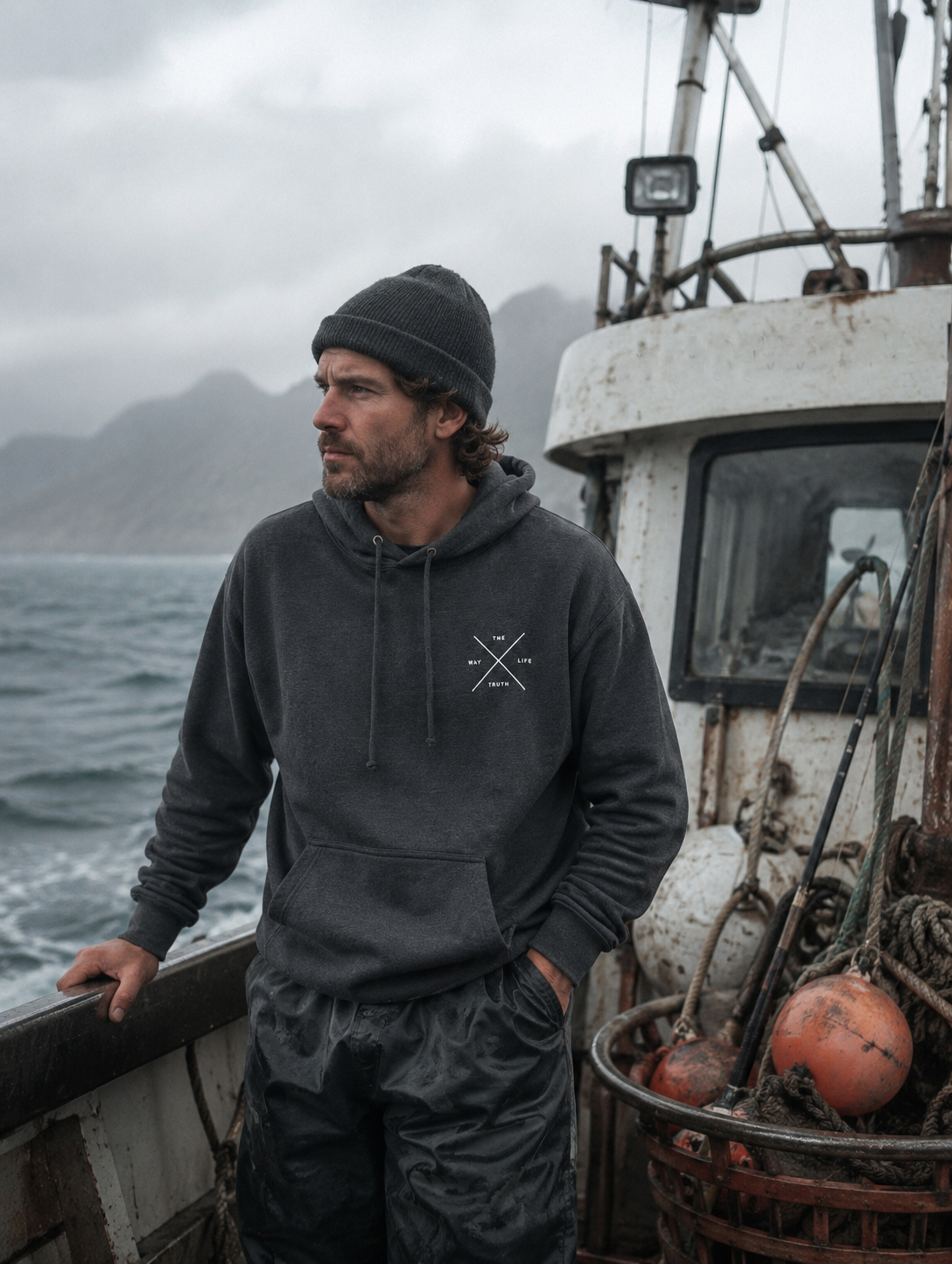The Way, The Truth, The Life Hoodie Christian hoodie, view 2 | Face of Faith faith apparel