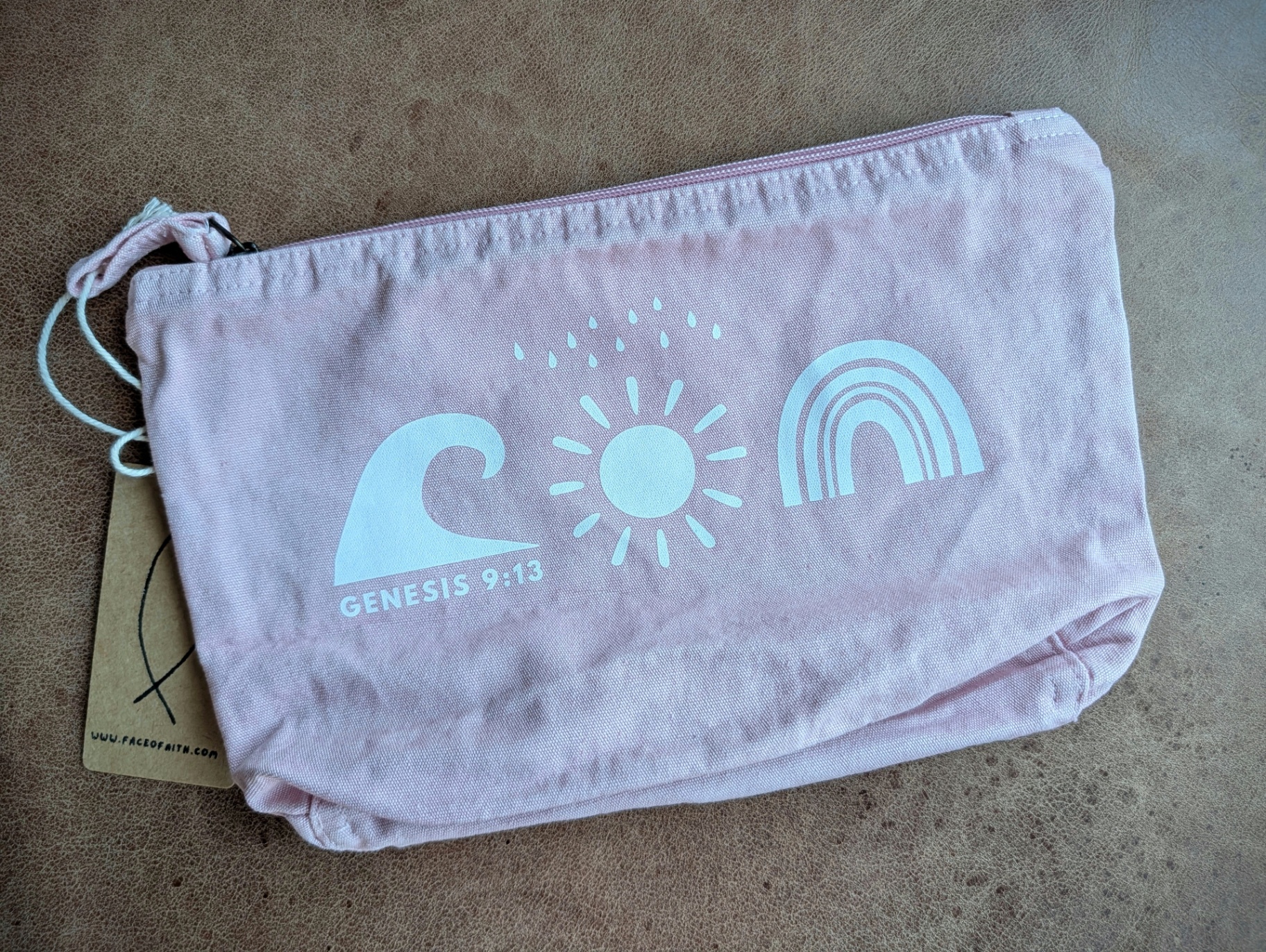 Noah's Promise Accessories Pouch Christian accessory pouch, view 1 | Face of Faith faith apparel