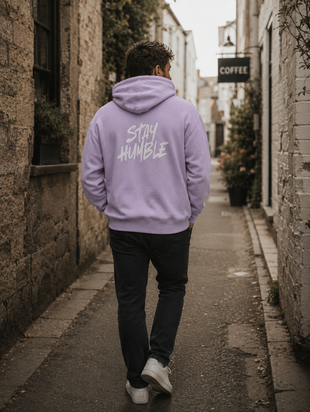 Stay Humble Hoodie Christian hoodie, on model | Face of Faith faith apparel