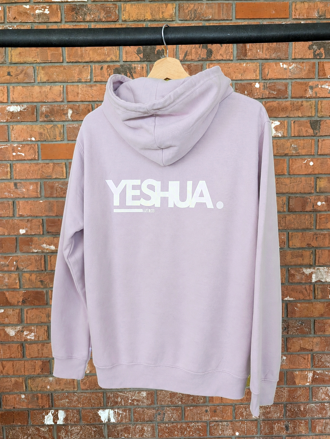 Yeshua Unisex Hoodie Christian hoodie, back print detail | Face of Faith faith apparel