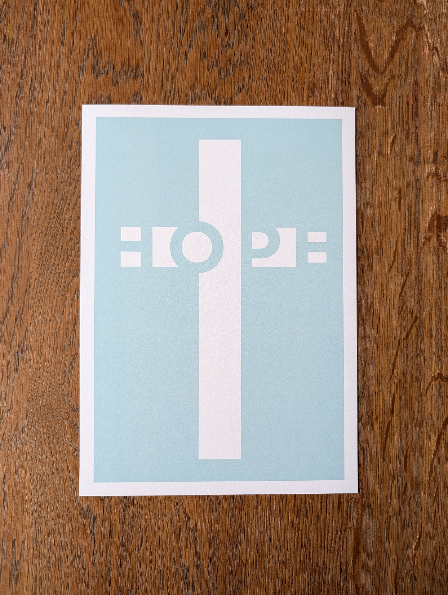 Hope Print Christian t-shirt, view 2 | Face of Faith faith apparel