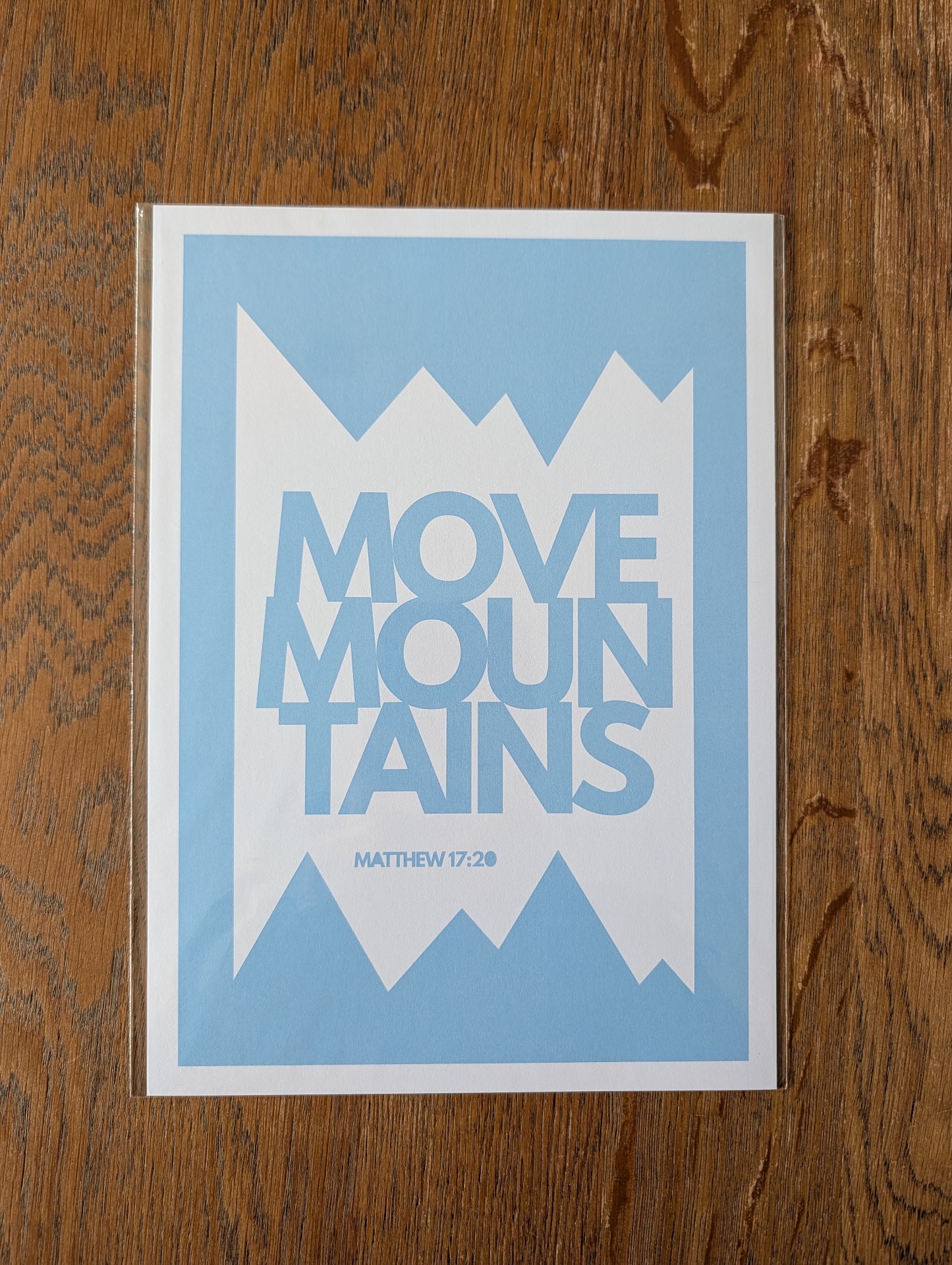Move Mountains Print Christian t-shirt, view 2 | Face of Faith faith apparel