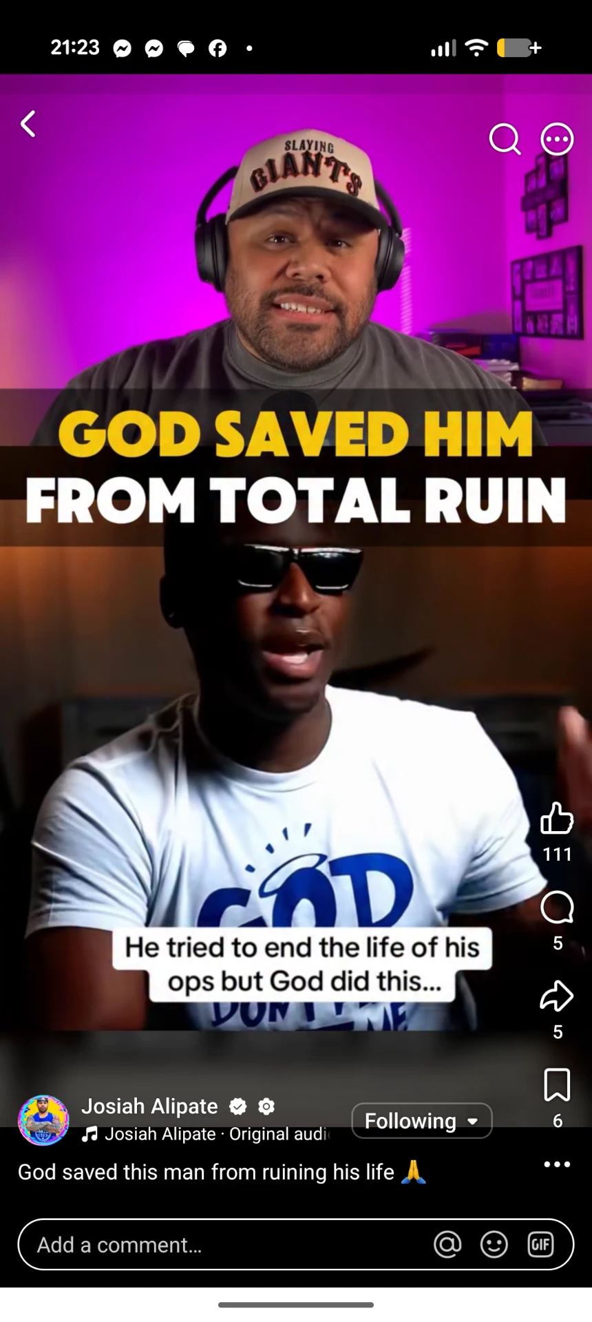 God saves man from making a decision that would of ruined his life, God saves man from making a decision that would of ruined his life