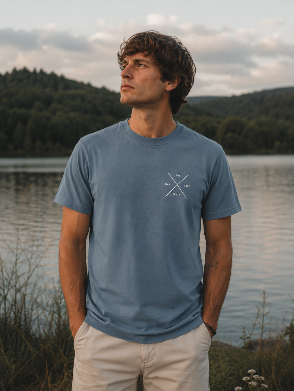 The Way, The Truth, The Life T-Shirt Christian t-shirt, view 4 | Face of Faith faith apparel