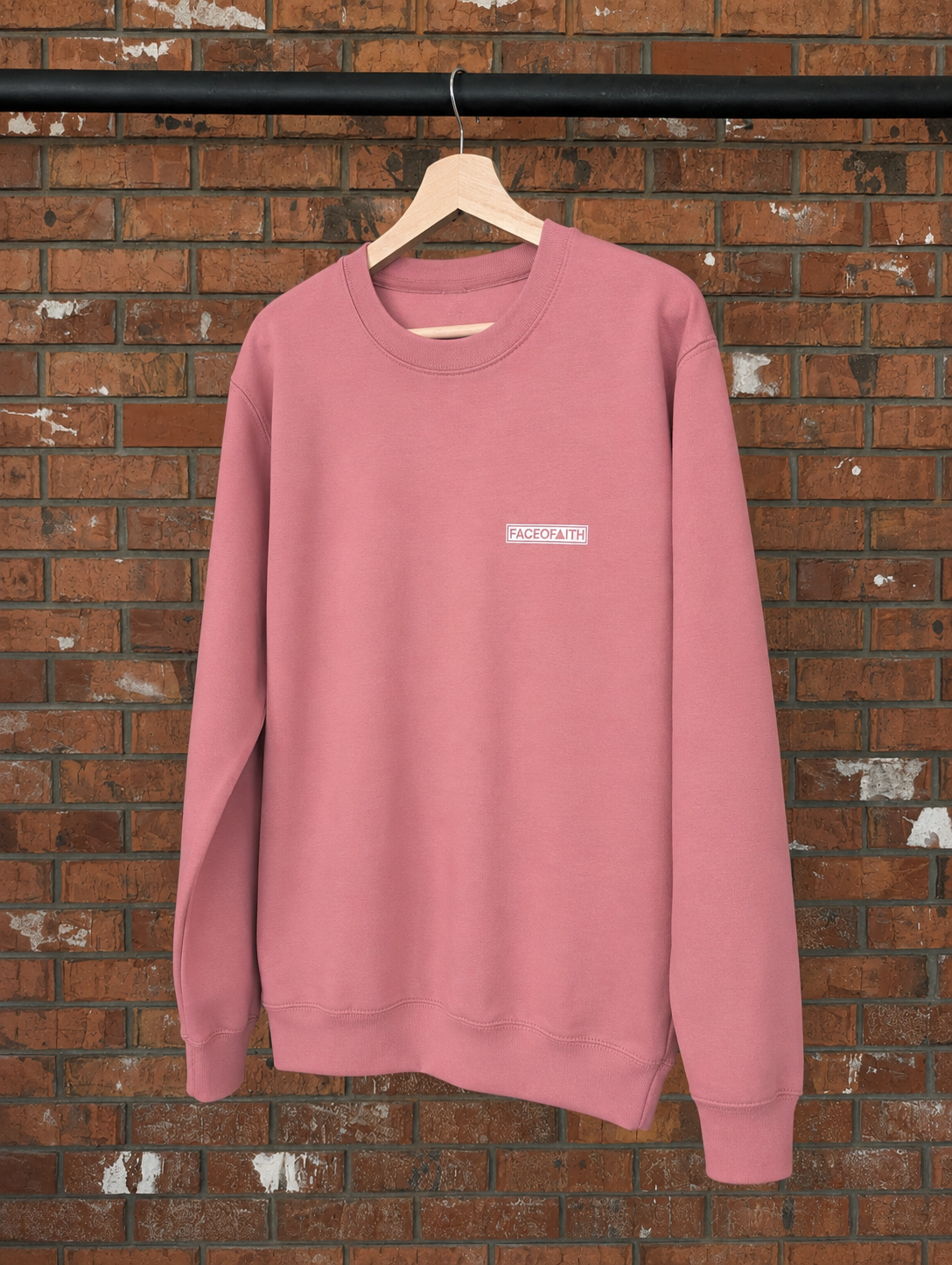 Move Mountains Unisex Jumper Christian hoodie, front print detail | Face of Faith faith apparel