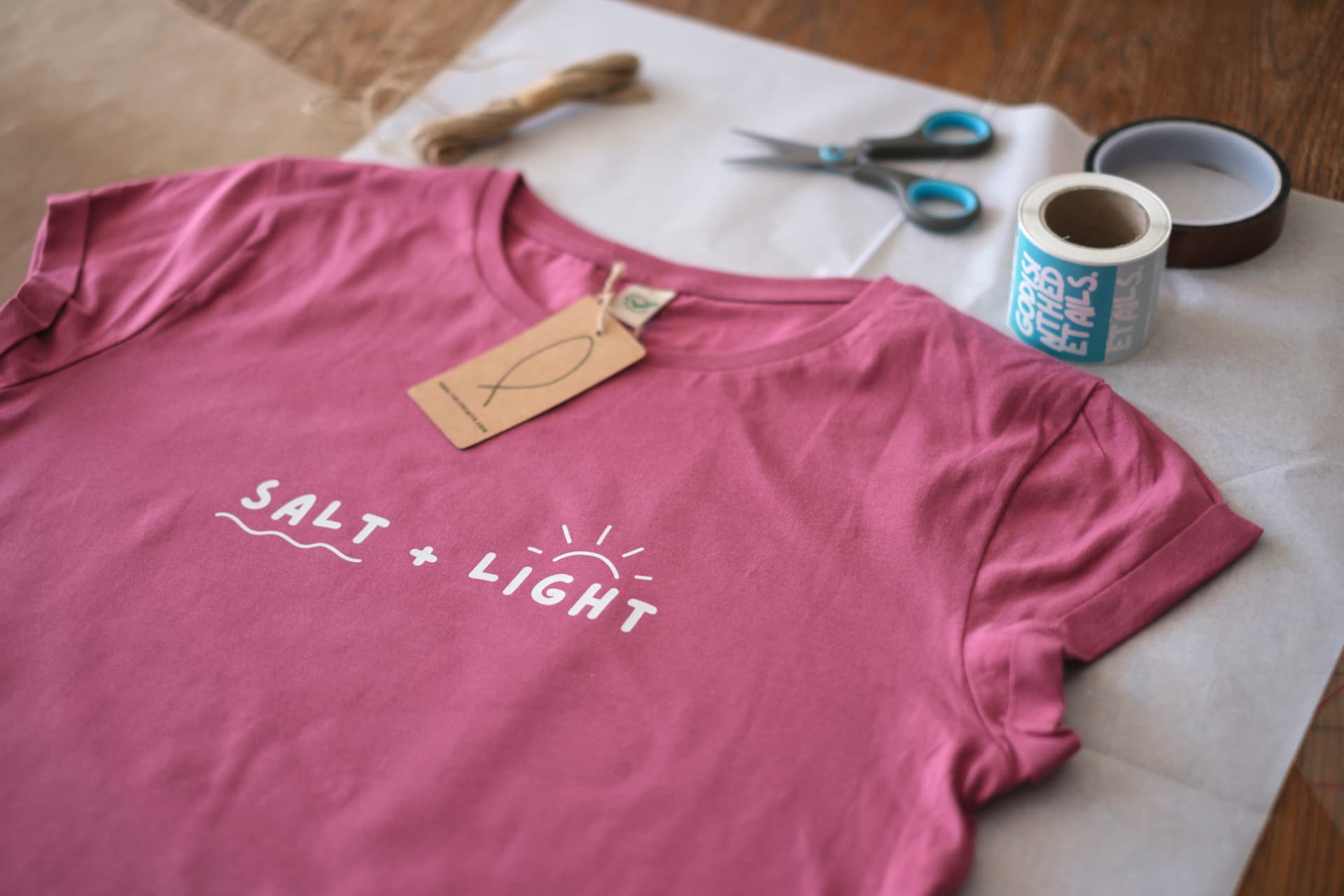 Salt + Light Women's T-Shirt Christian t-shirt, view 3 | Face of Faith faith apparel