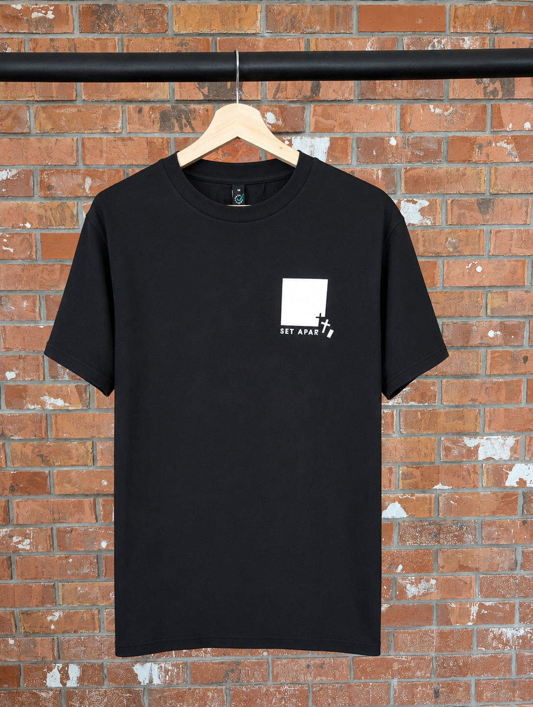 Set Apart T-Shirt Christian t-shirt, front print detail | Face of Faith faith apparel
