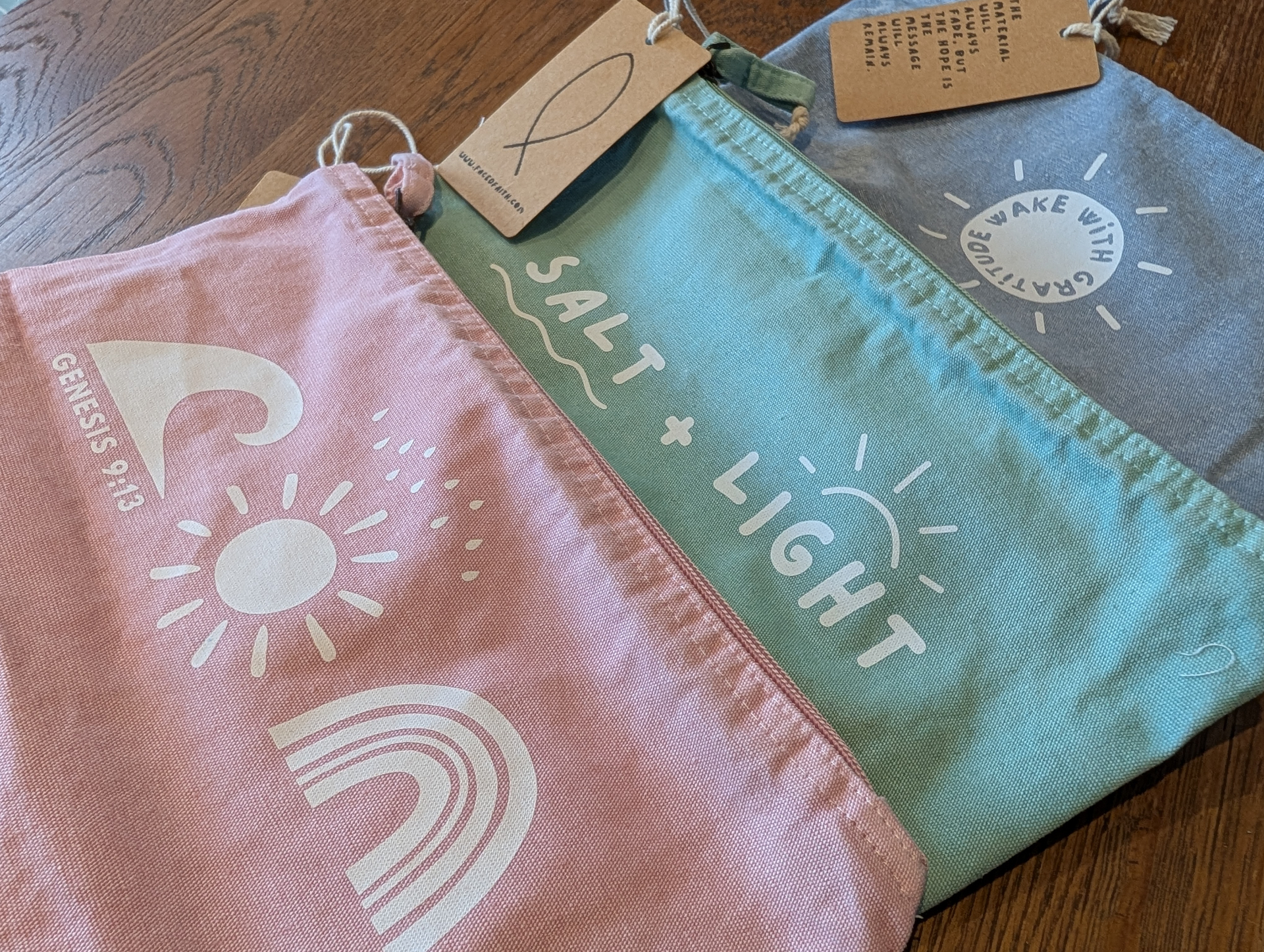Salt + Light Accessories Pouch Christian accessory pouch, view 2 | Face of Faith faith apparel