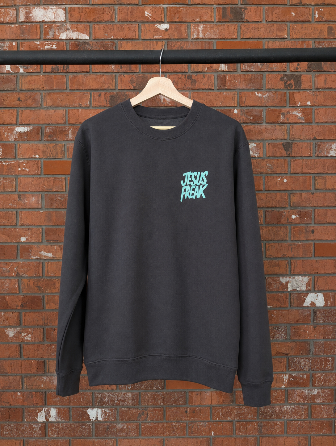 Jesus Freak Sweatshirt Christian hoodie, view 2 | Face of Faith faith apparel