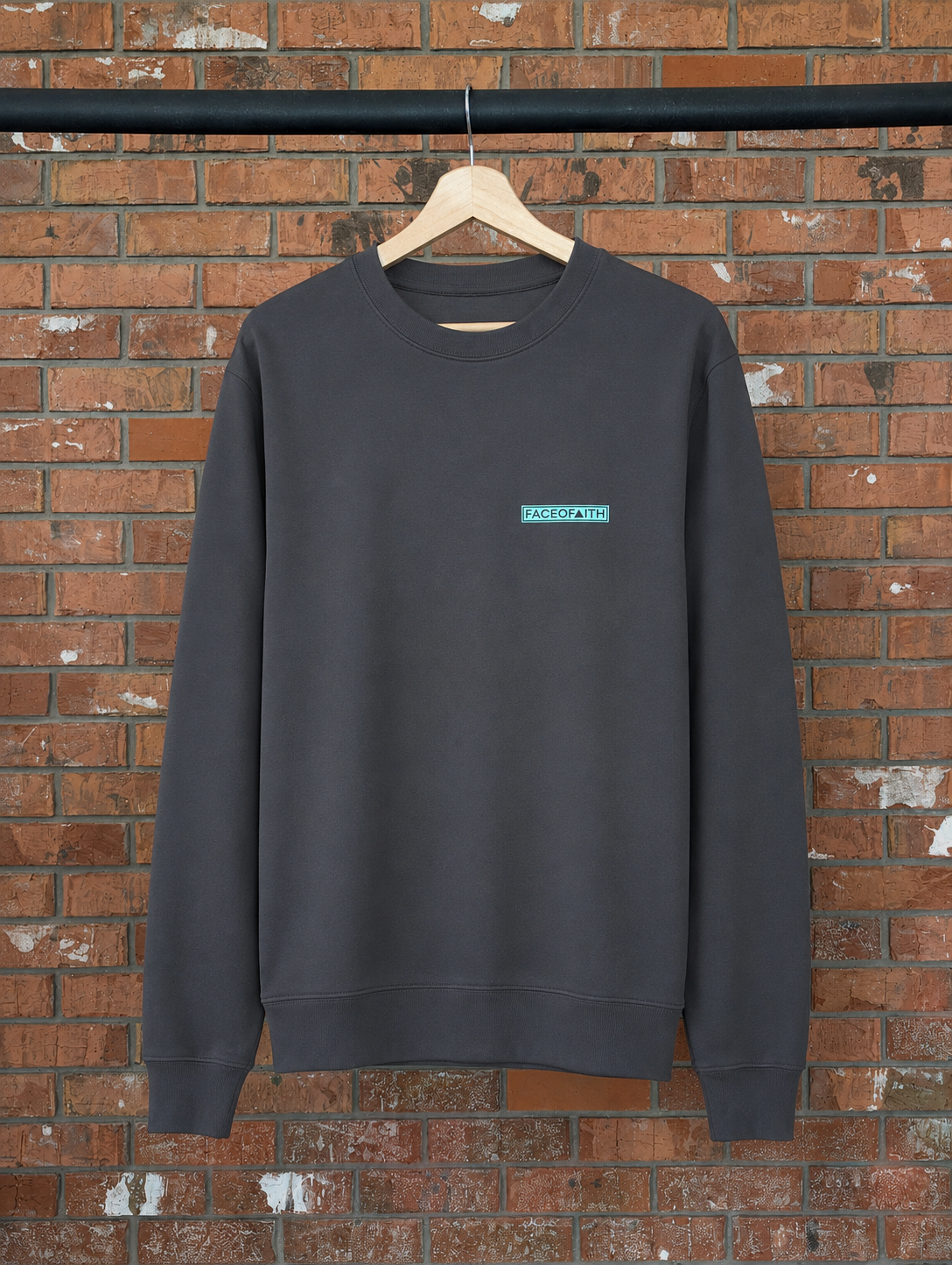 Hope Jumper Christian hoodie, front print detail | Face of Faith faith apparel