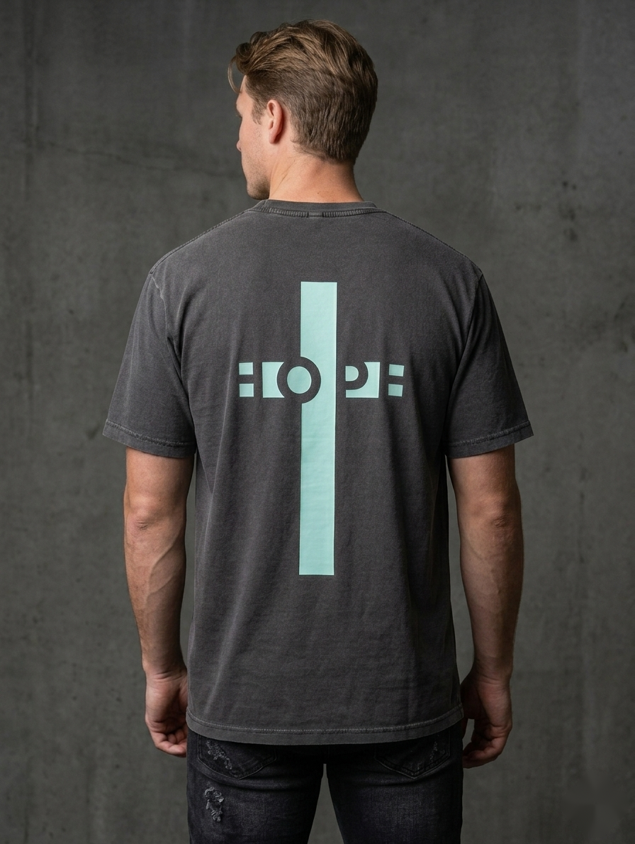 Hope T-Shirt Christian t-shirt, on model | Face of Faith faith apparel