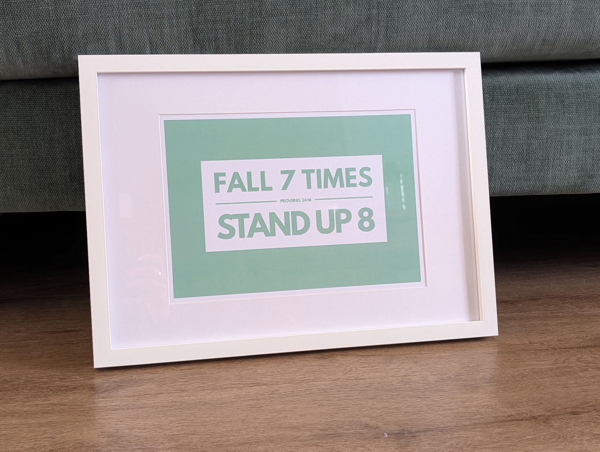 Fall 7 Times Stand Up 8 Print Christian t-shirt, view 3 | Face of Faith faith apparel