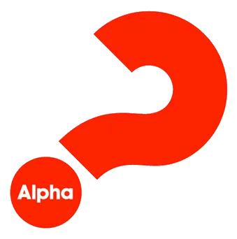 Alpha Course logo, explore the Christian faith