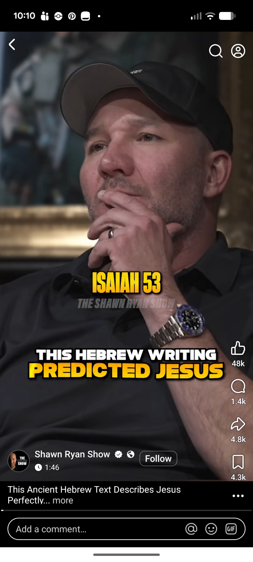 Facebook Reel, Ancient Hebrew Texts describe Jesus way before his arrival