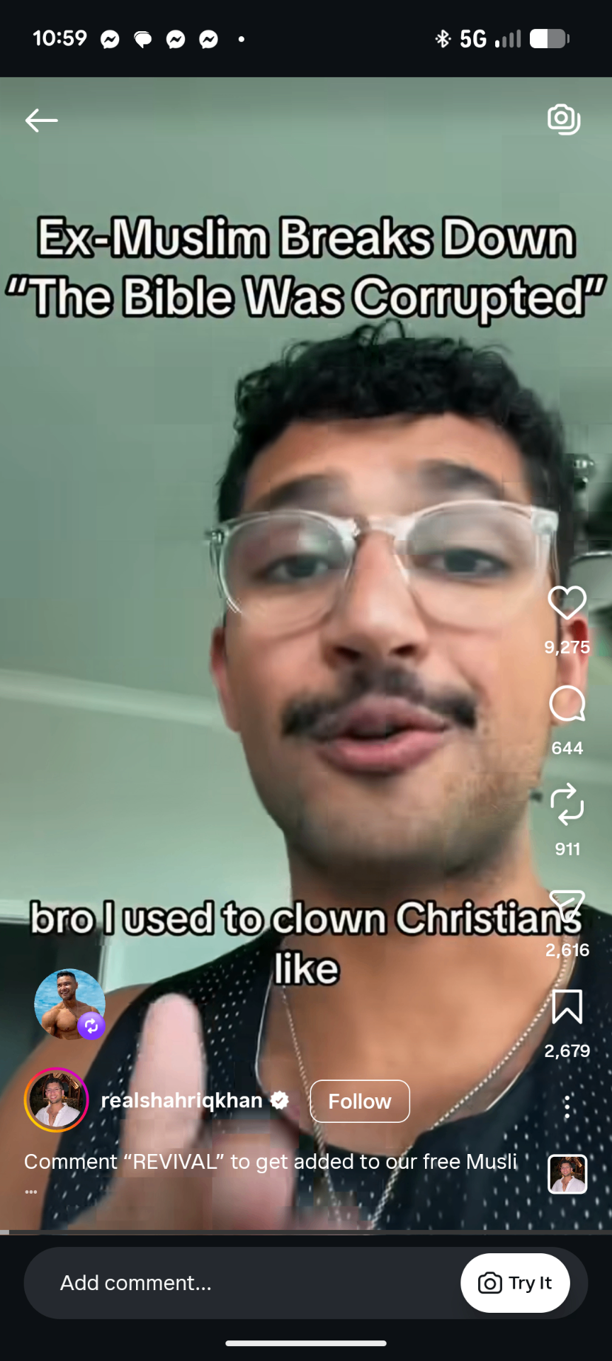 Instagram Reel, The Bible breaks the script