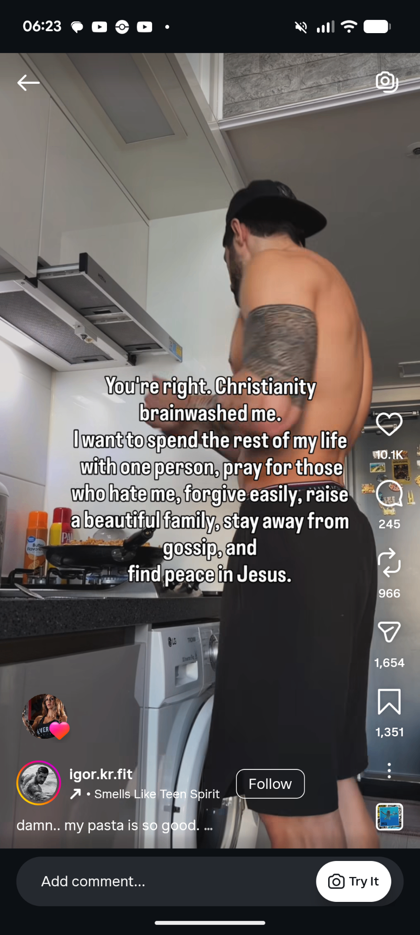 Instagram Reel, Christianity brain washed me