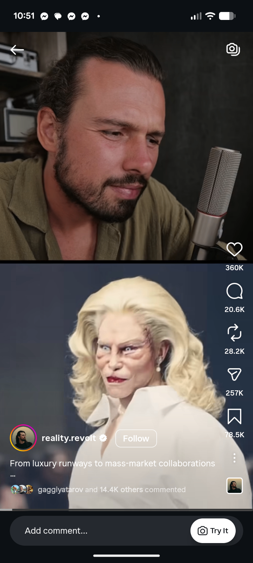 Instagram Reel, Demonic mainstream