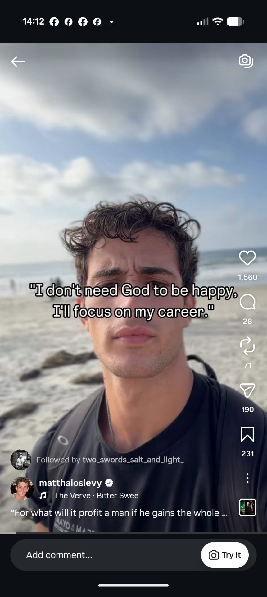 I don't need God to be happy, I don't need God to be happy