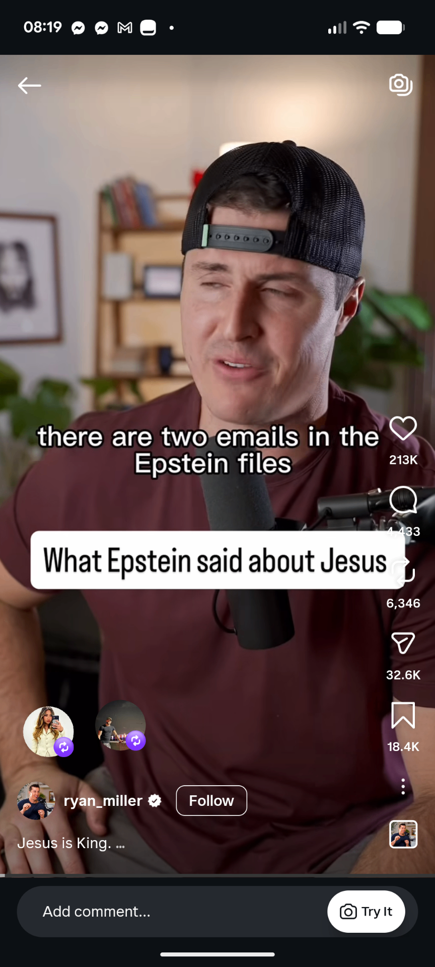 Instagram Reel, Epstein