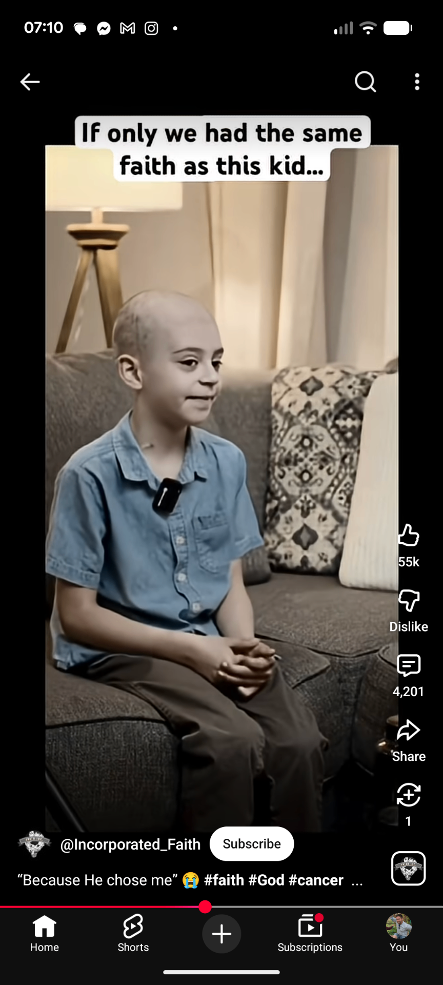 Bite Sized Snippet, If we all had the faith this kid has