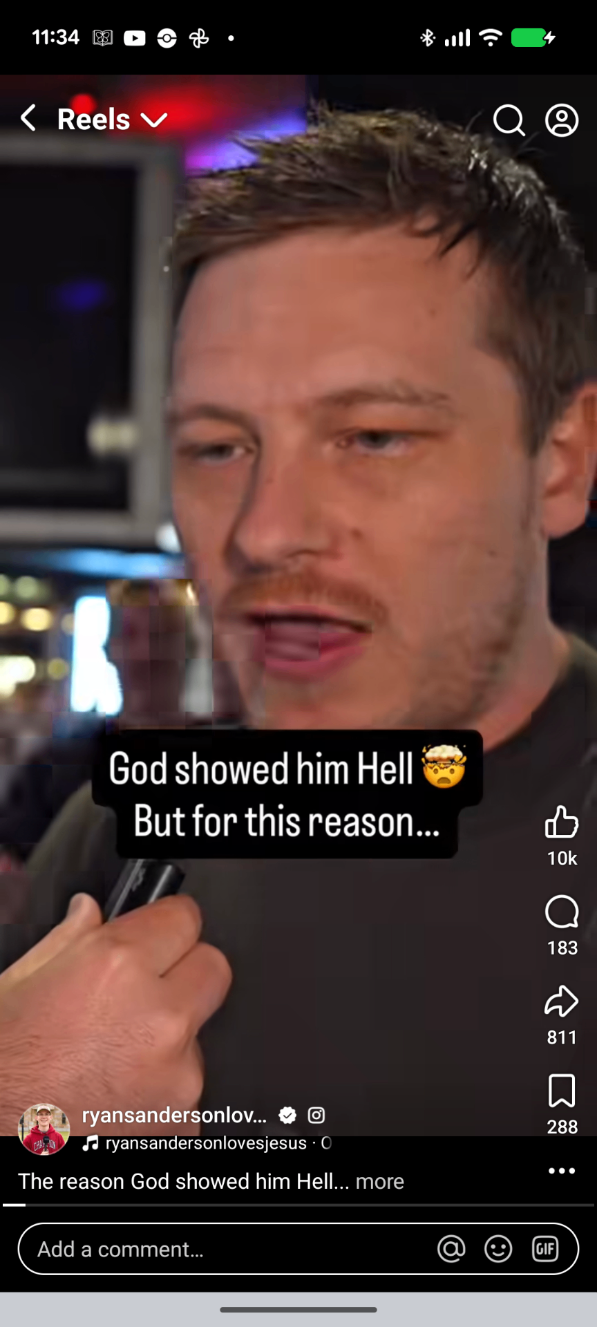 Facebook Reel, Why god showed this man hell