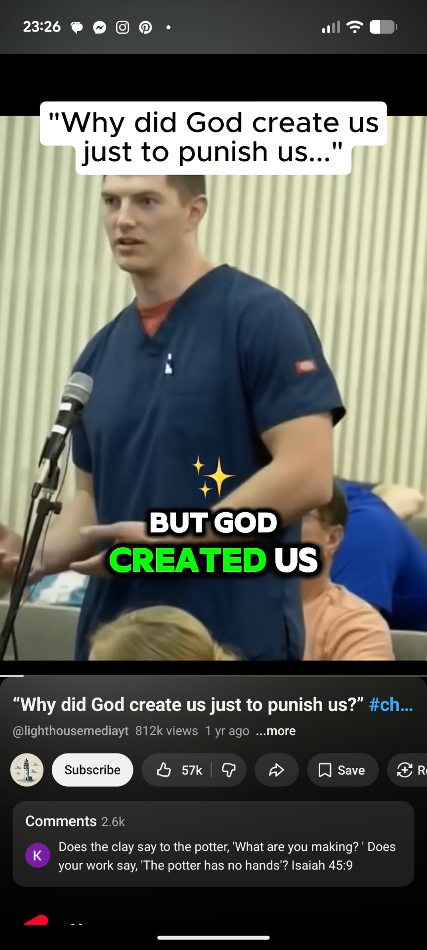 Instagram Reel, God's not punishing you