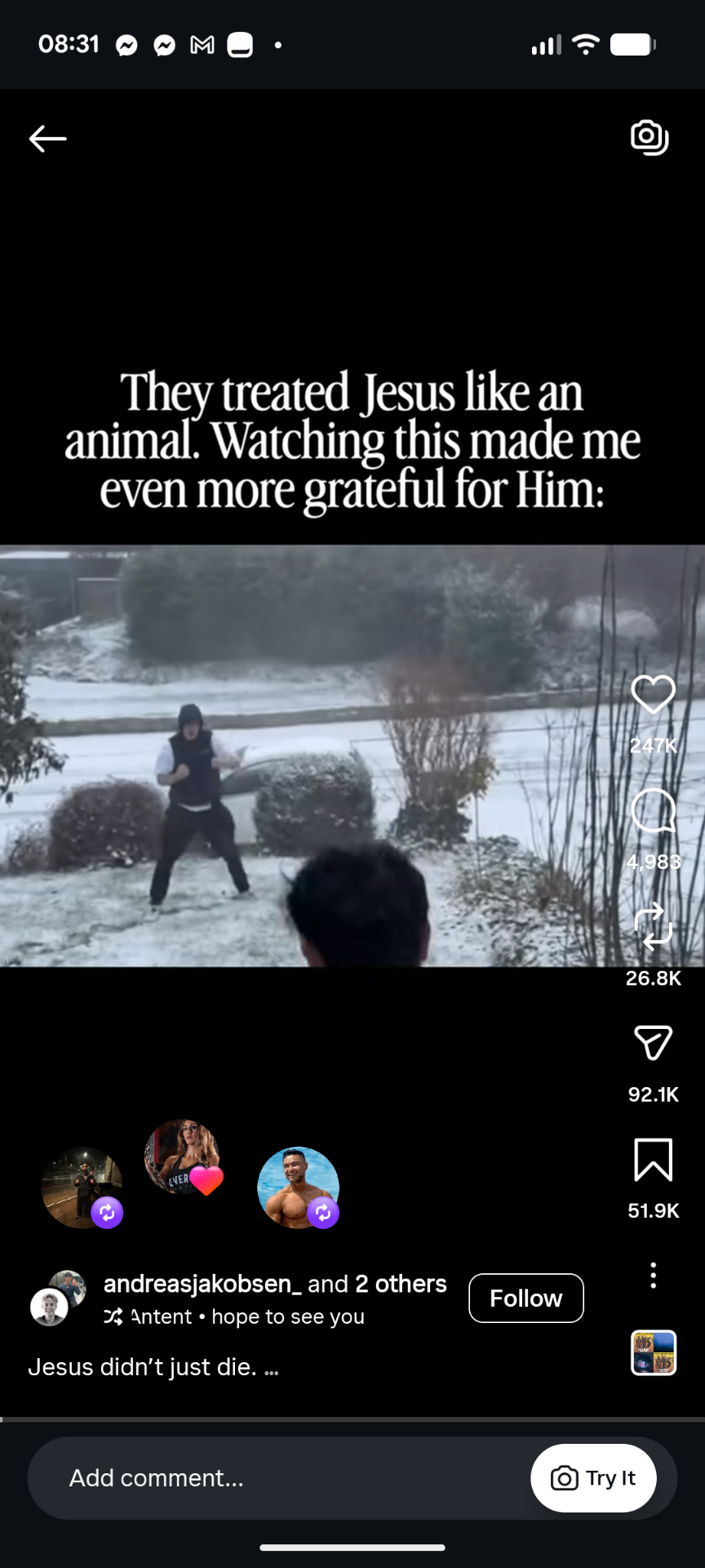 Instagram Reel, Jesus didn't just die