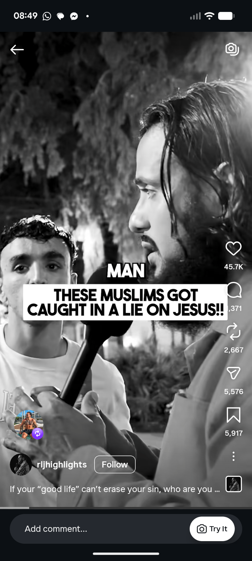 Instagram Reel, Jesus