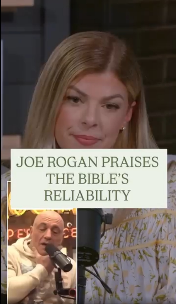 Facebook Reel, It's so encouraging to see Joe Rogan talking about the reliability of scripture