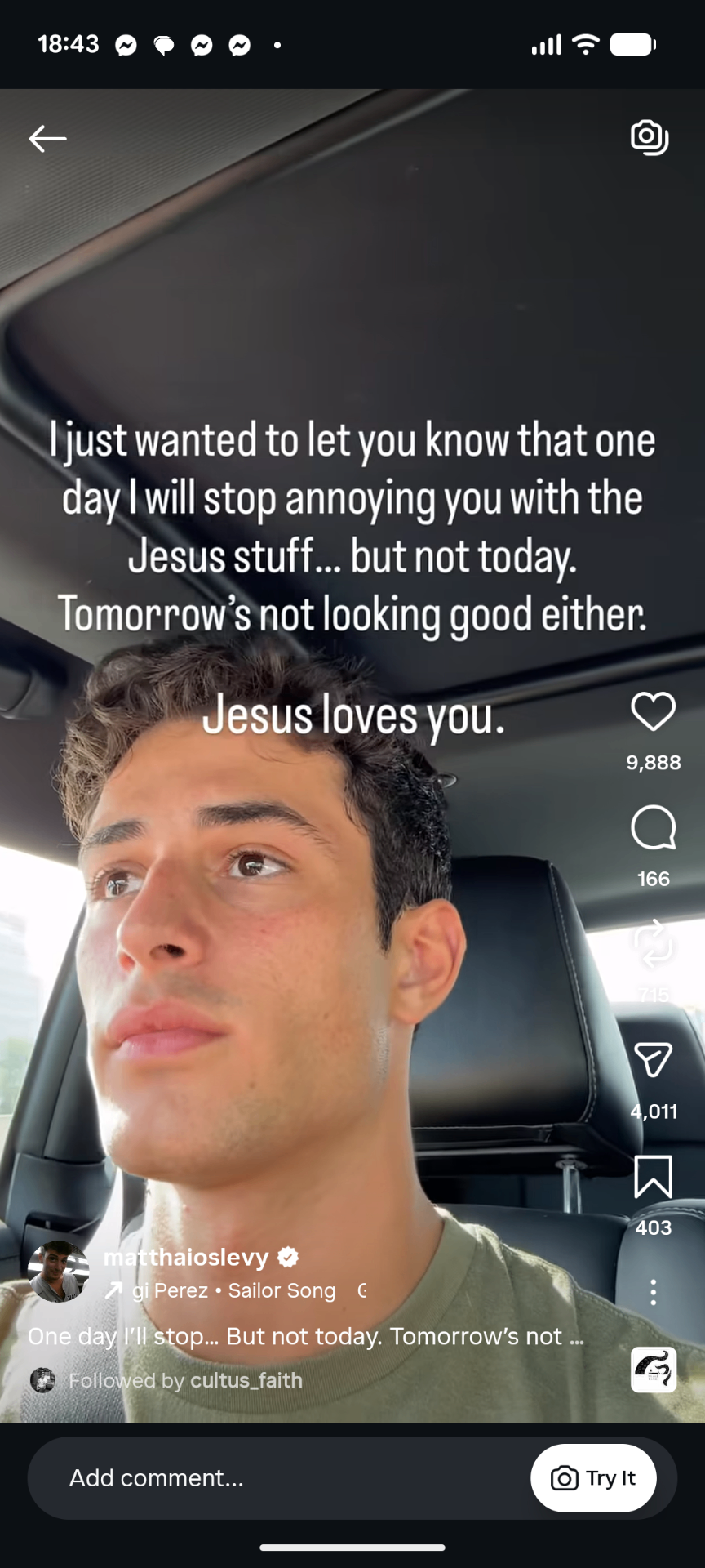 Instagram Reel, I just wanted to let you know