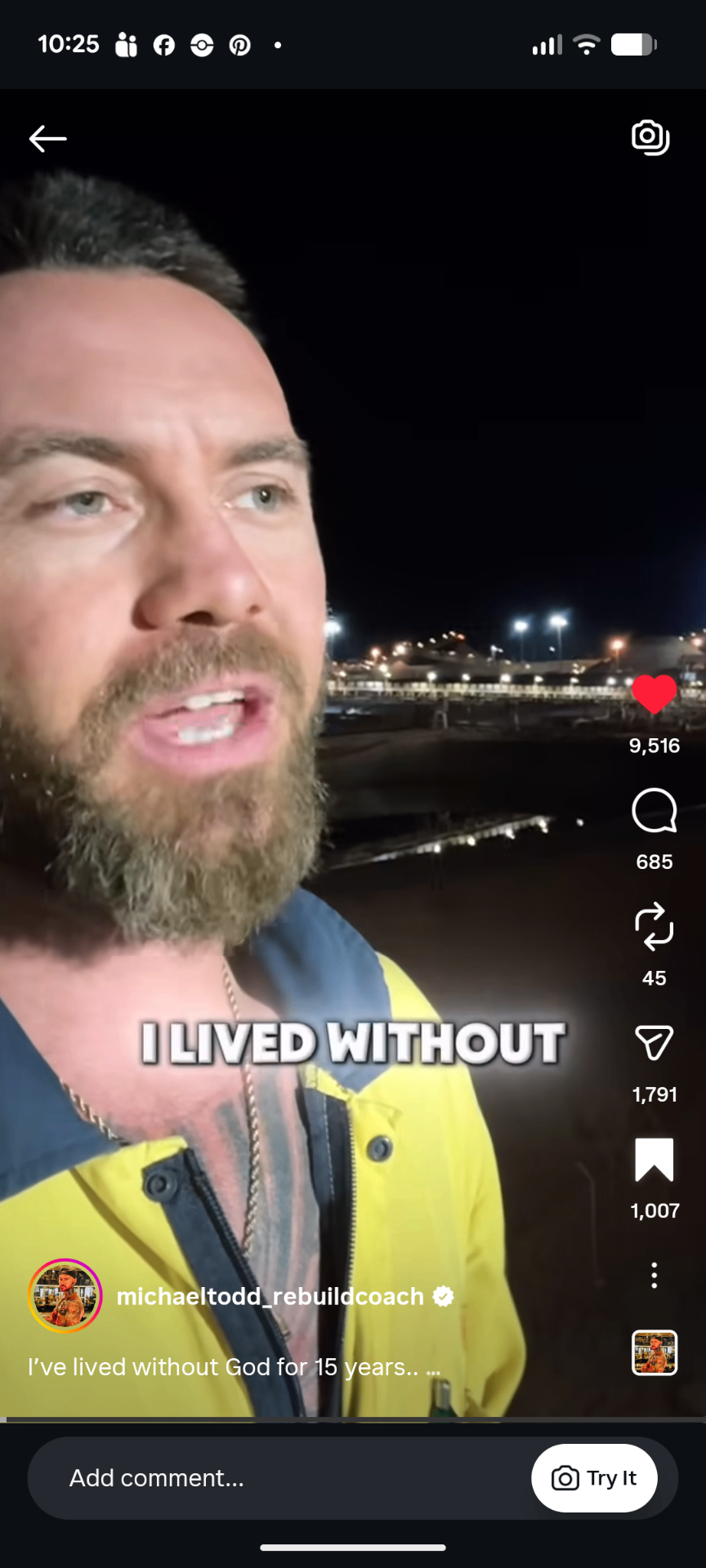 Instagram Reel, Living without God