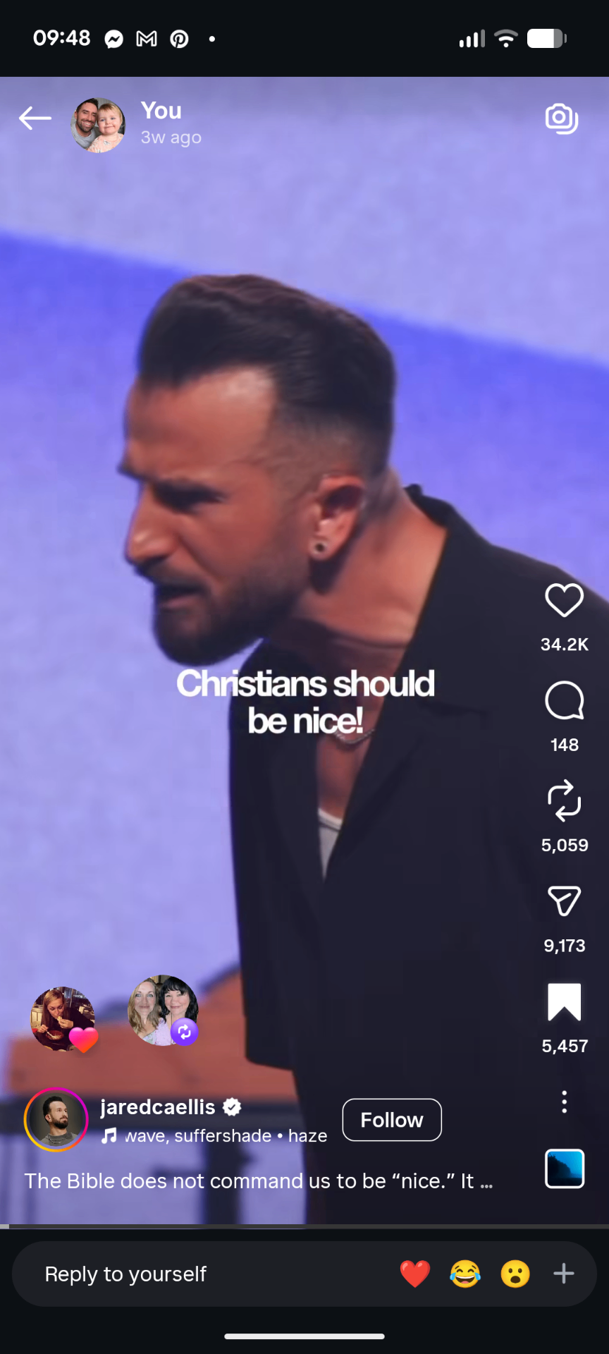 Instagram Reel, The Bible doesn't command us to be nice! It commands us to be Kind