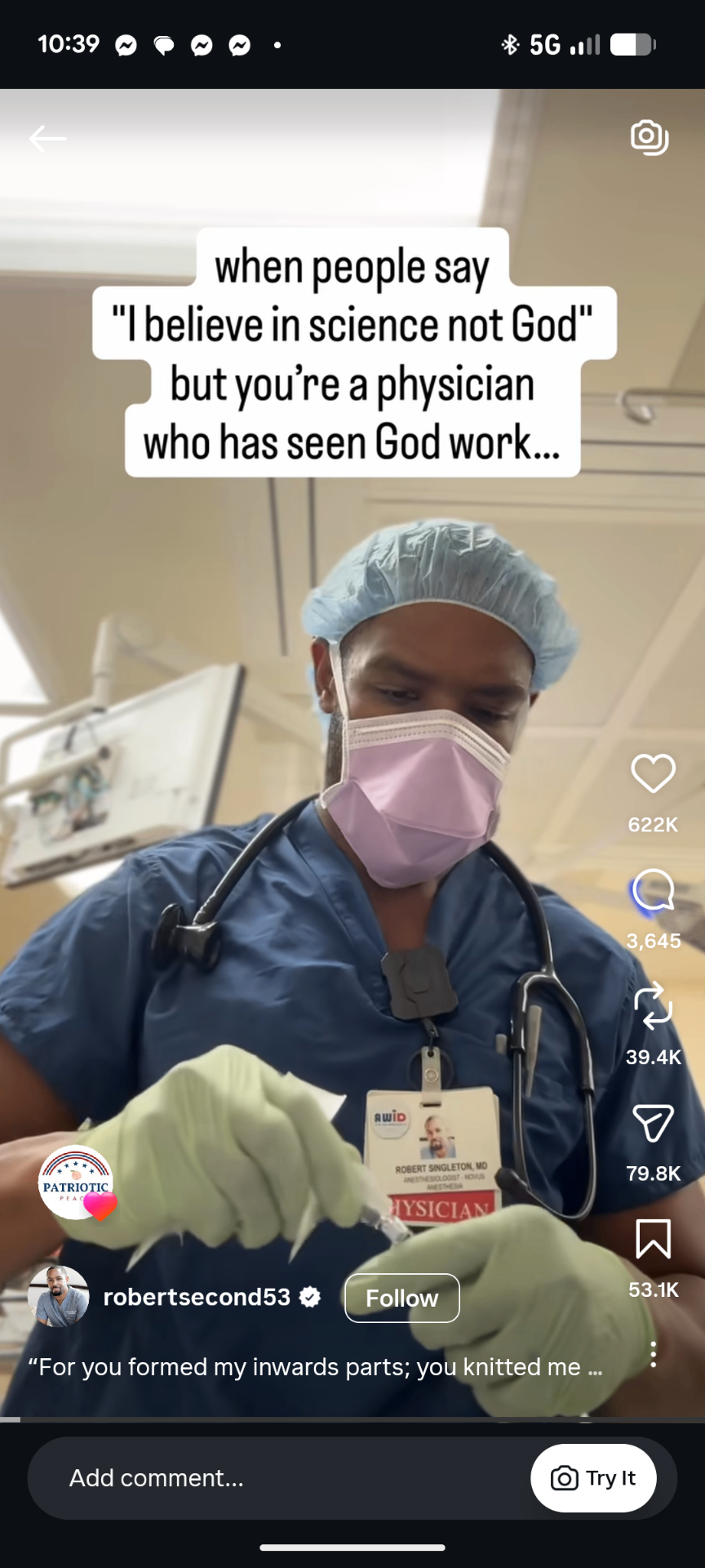 Instagram Reel, Physician sees God's handy work!