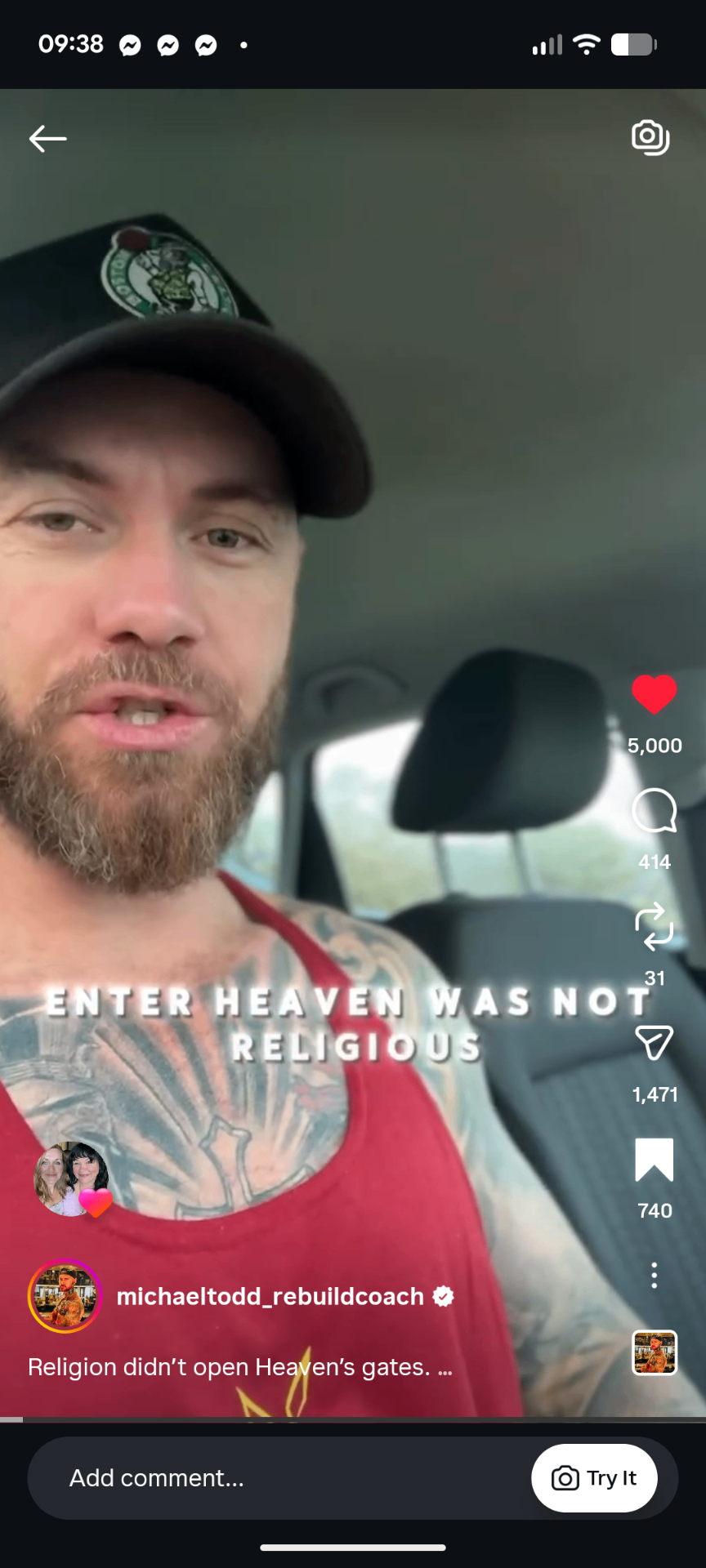 Instagram Reel, Religion didn't open heavens gates