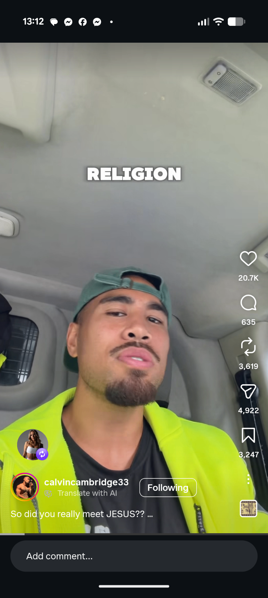 when you actually know your Christian, when you actually know your Christian