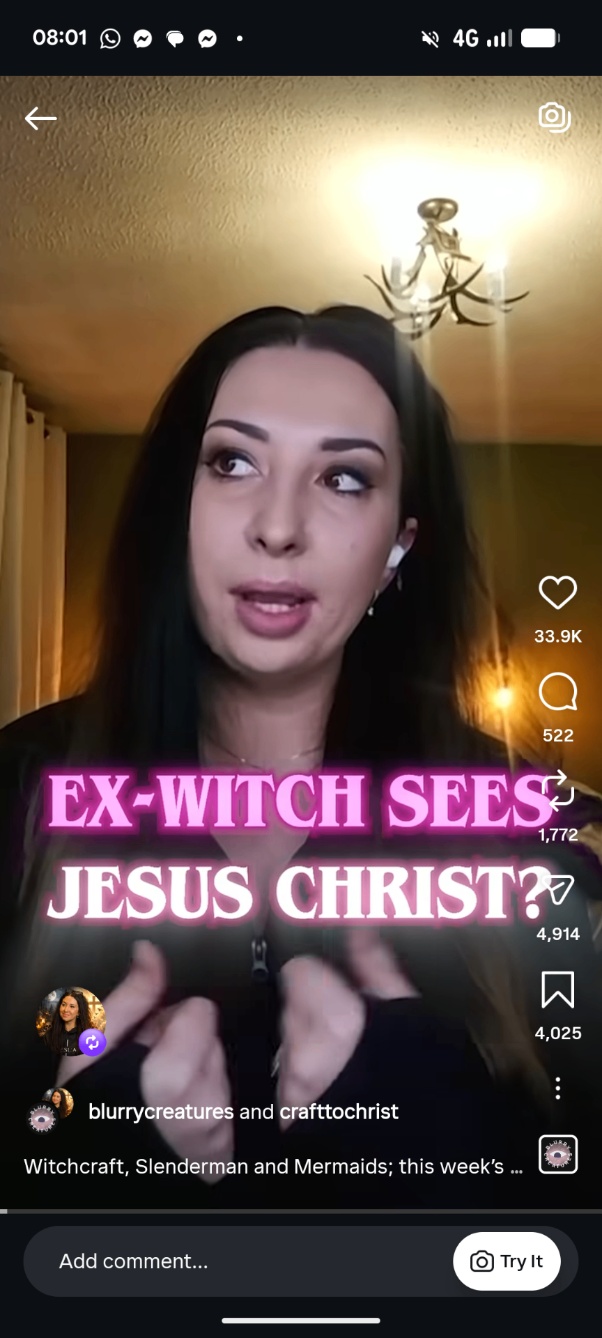 Instagram Reel, Witchcraft to Christian